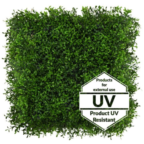 Tapis anti-UV en buis vert artificiel 50x50cm 50×50 cm · mat 50x50 anti-UV · détail texture