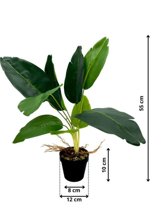 Plante artificielle de dieffenbachia de 55 cm · arbre artificiel décoratif · détail texture