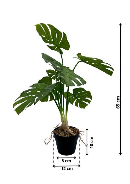 Plante Monstera artificielle 65 cm · arbre artificiel décoratif · détail texture