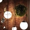Boule de mousse suspendue Kokedama 35 cm