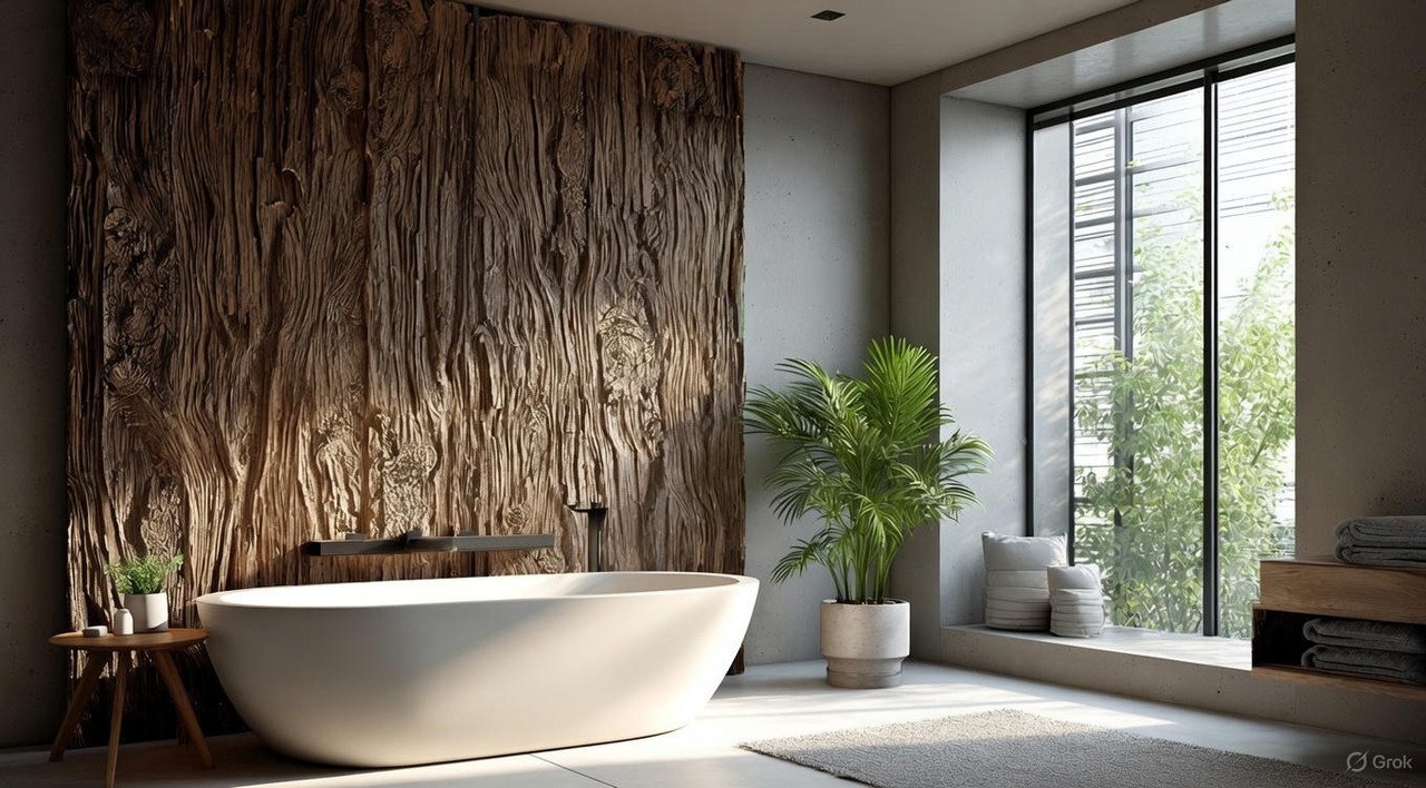 Panneau PU Golden Wood 300 x 75 cm — vue ambiance