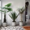 Palme artificielle Washingtonia Robusta 140 cm en pot